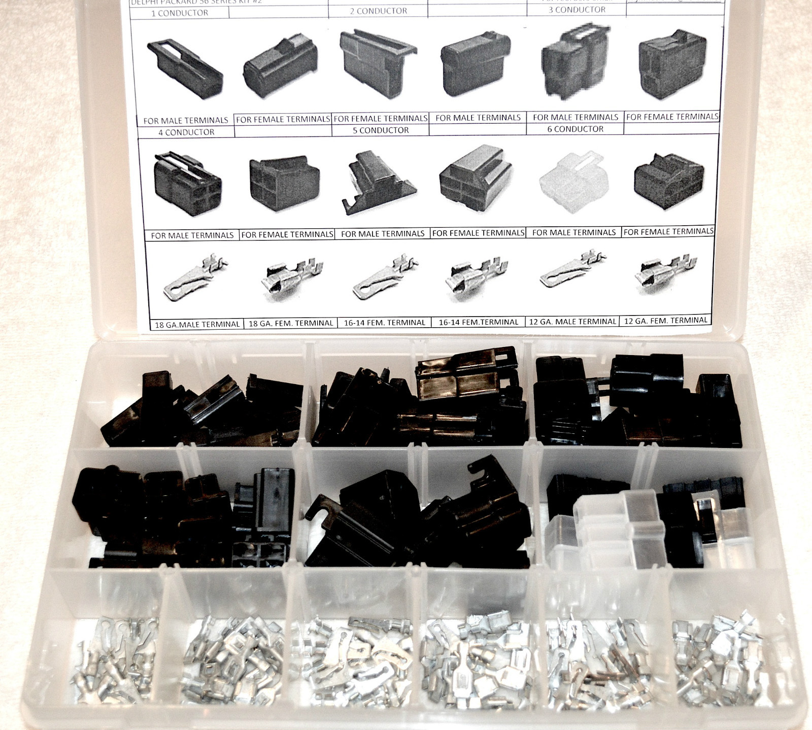 DELPHI PACKARD GM 56 SERIES CONNECTOR KIT #2  172 PIECES.