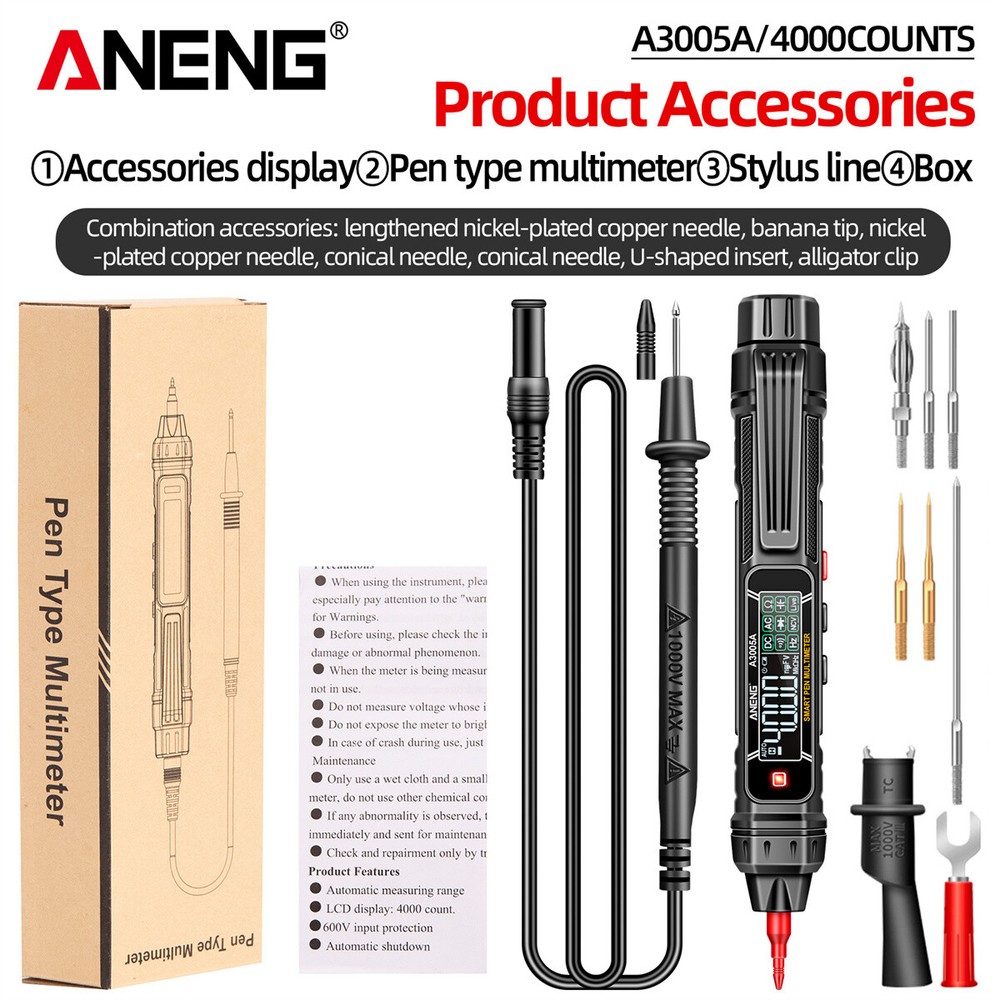 ANENG Professional Digital Multimeter Pen AC/DC Voltage Testing Essential To