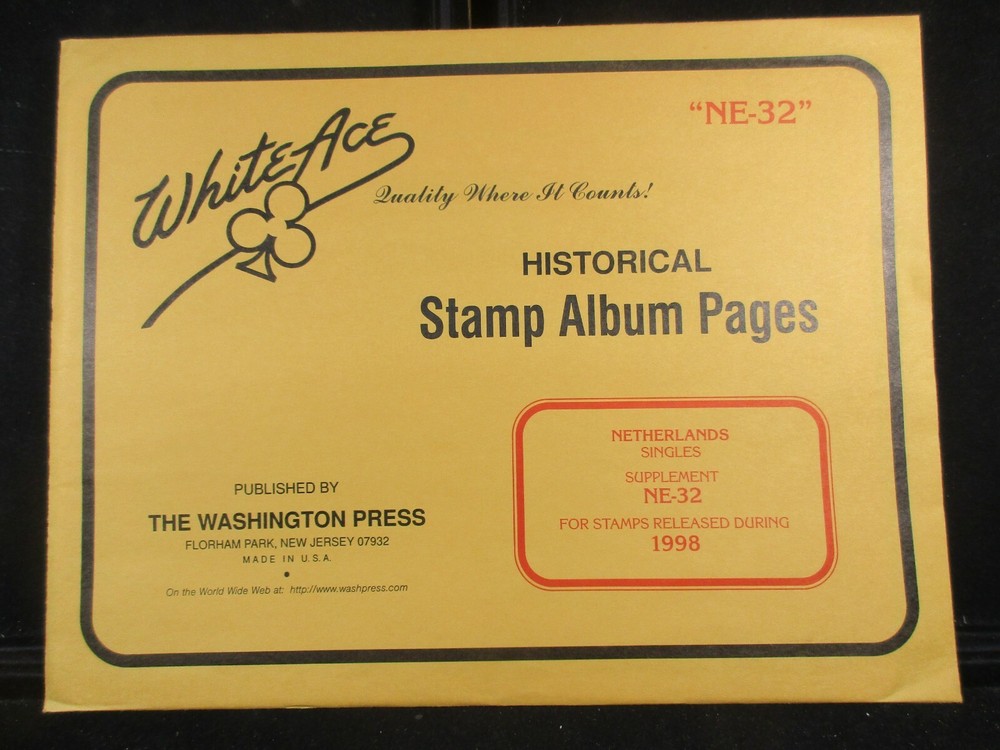 "WHITEACE" NETHERLANDS SUPPLEMENT "NE-32" 1998 SINGLES W/FREE SHP.
