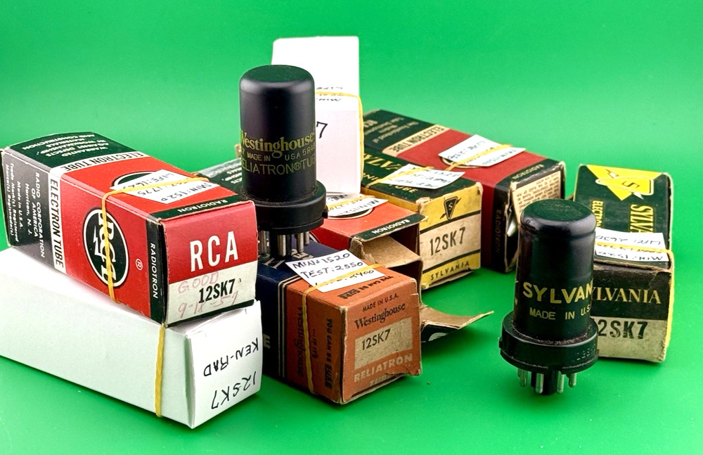 12SK7  VACUUM TUBE ~ Tested  ~  1 Pc ~ Several Different Brands