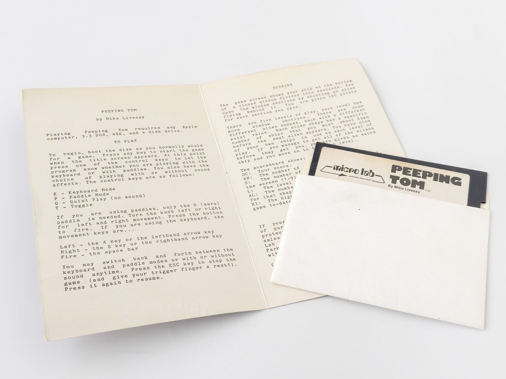 Peeping Tom - Micro Lab - 1982 / Apple II