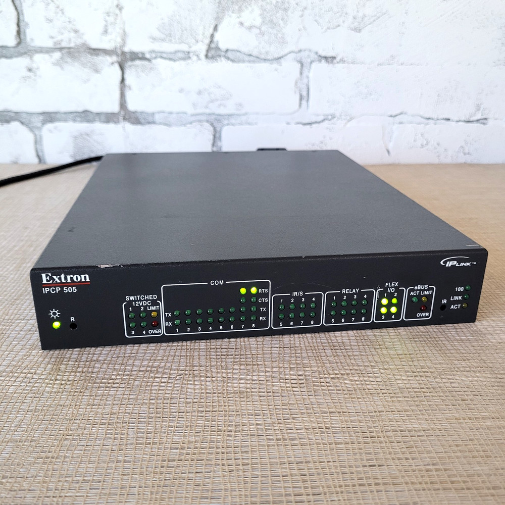 EXTRON IPCP 505 AV System 8-Port IP LINK Control Processor w/Power Cable Phoenix
