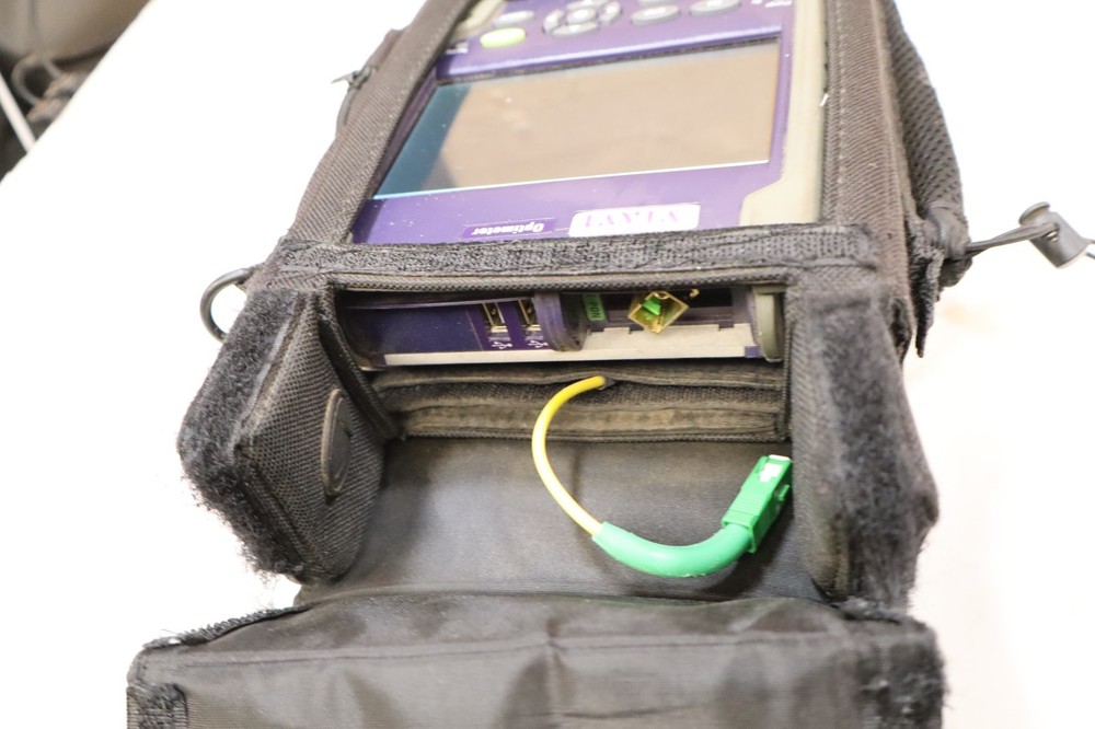 VIAVI Optimeter Optical Fiber Tester EOPT-PONATT with Launch Cable & Case
