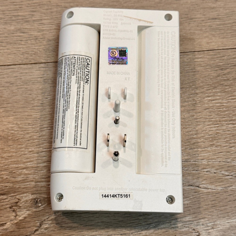 Side Socket Surge Protector Power Strip 8 Outlet Charger Wall Mount
