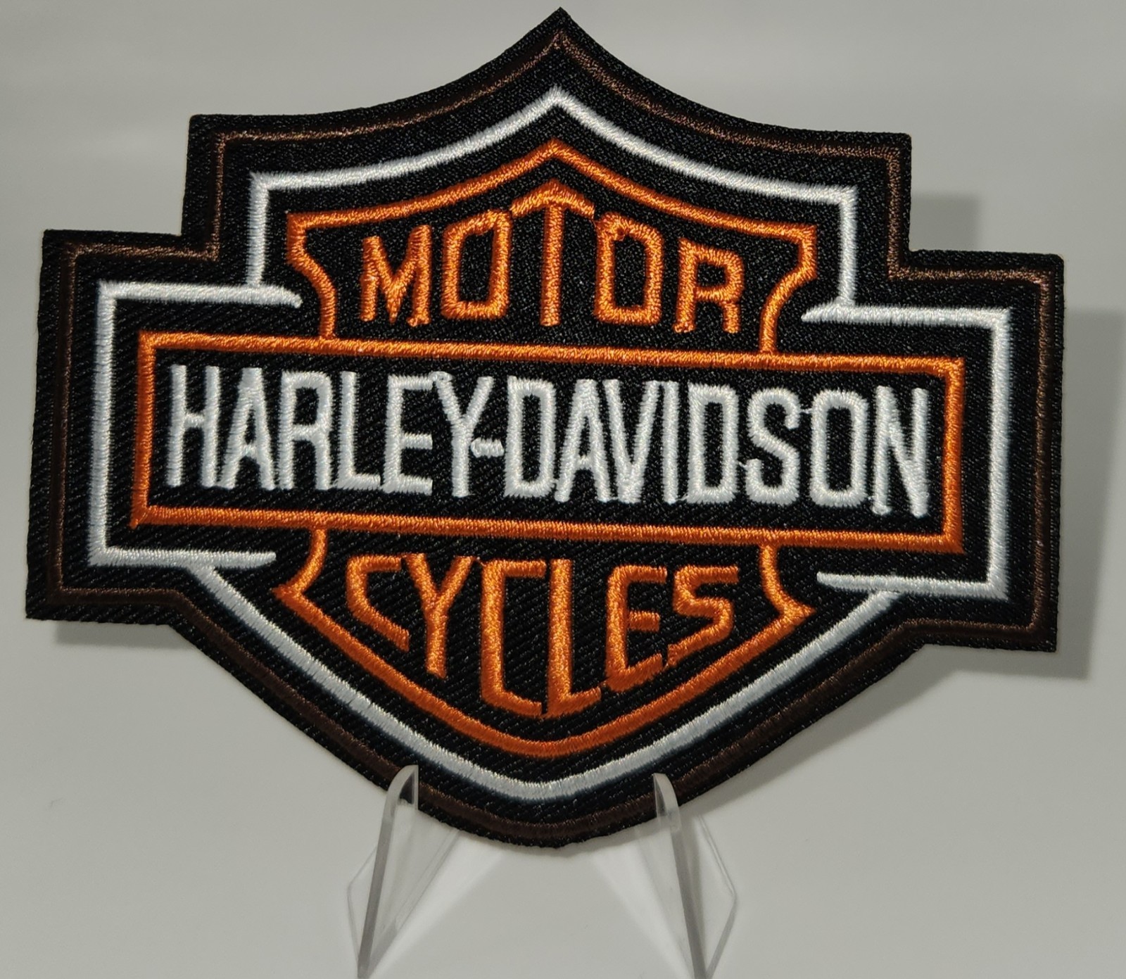 Harley Davidson Shield Embroidered Iron On Patch Or Sew On 4" x 3"