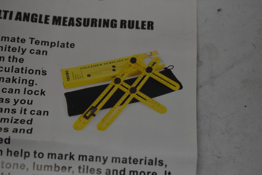 Yakimo Angleizer Template Multi Angle Measuring Ruler Tool W Level Case Yellow