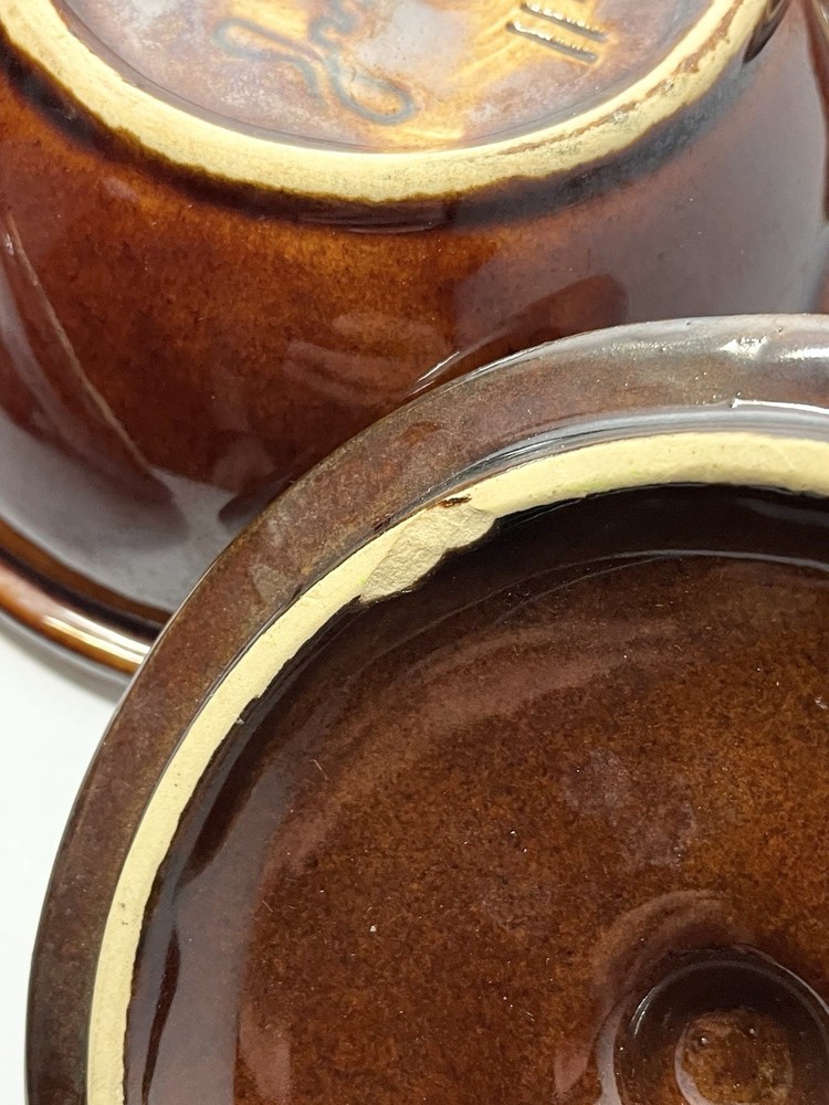 Hull “Brown Drip” 6-Piece Ceramic Dinnerware Set