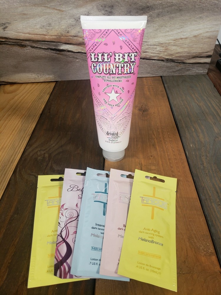Tanning Lotion Bundle Lil Bit Country After Tan Moisturizer plus 5 Packets
