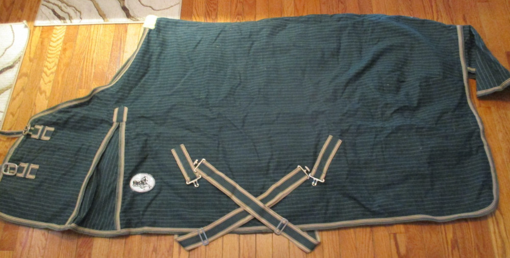 72'' Jeffers equine basic canvas turnout blanket wool felt lined, or use stable