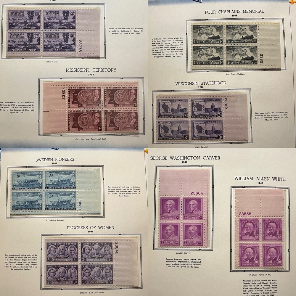 1948-1958 Commemorative Stamp Album (Only Missing 3 Designs)