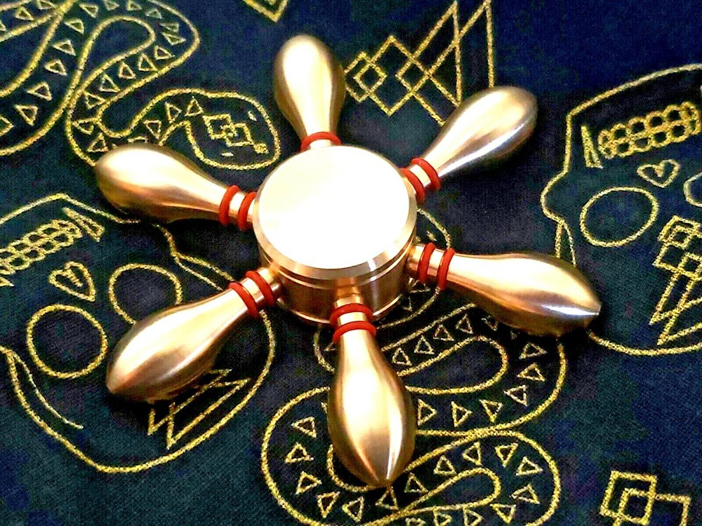 Bowling Pins Solid Brass Fidget Spinner Toy Good Quality Removable Bearing ADHD