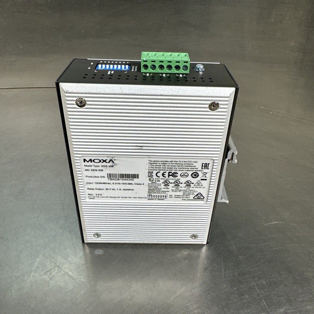 MOXA EDS-308 Ethernet Switch Input Module Connector PLC (BIN-7.1.2)