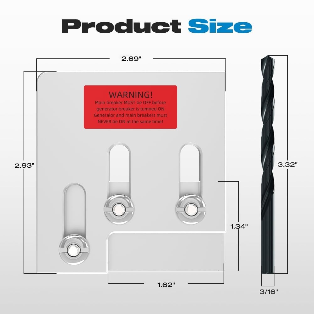 Square D & Homeline Compatible 200 Amp Generator Interlock Kit - Easy Install