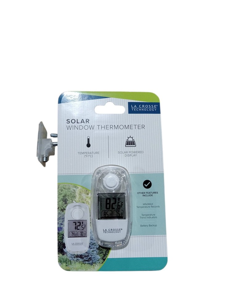 La Crosse solar window thermometer