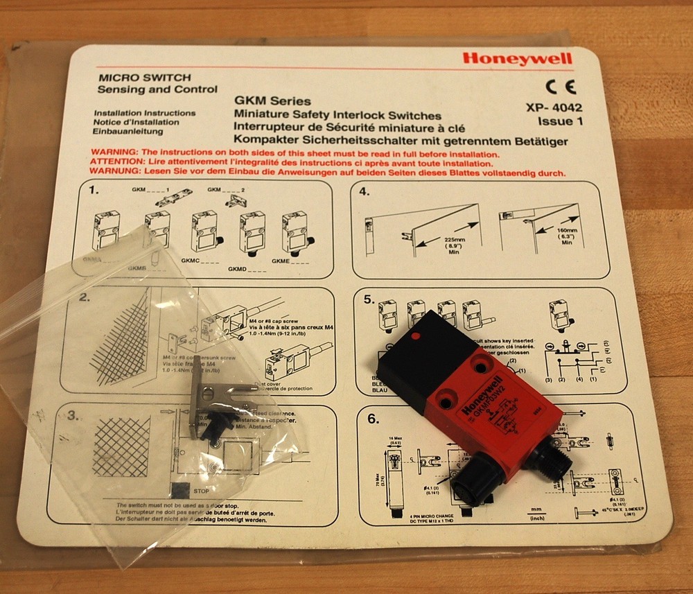 Honeywell GKMF03W2 Safety Interlock Switch - USED