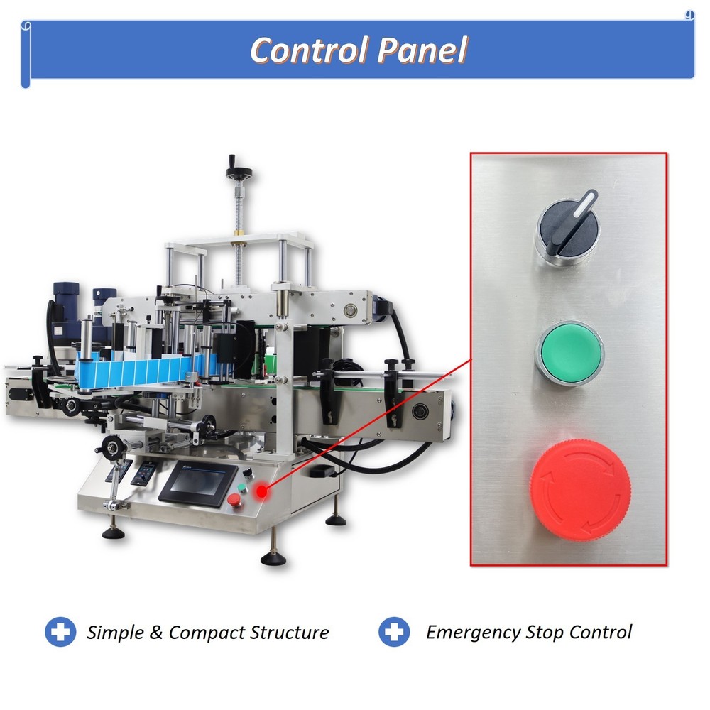 Double Sided Automatic Labeling Machine for 3.9-11.8in Square/Hexagonal Bottle