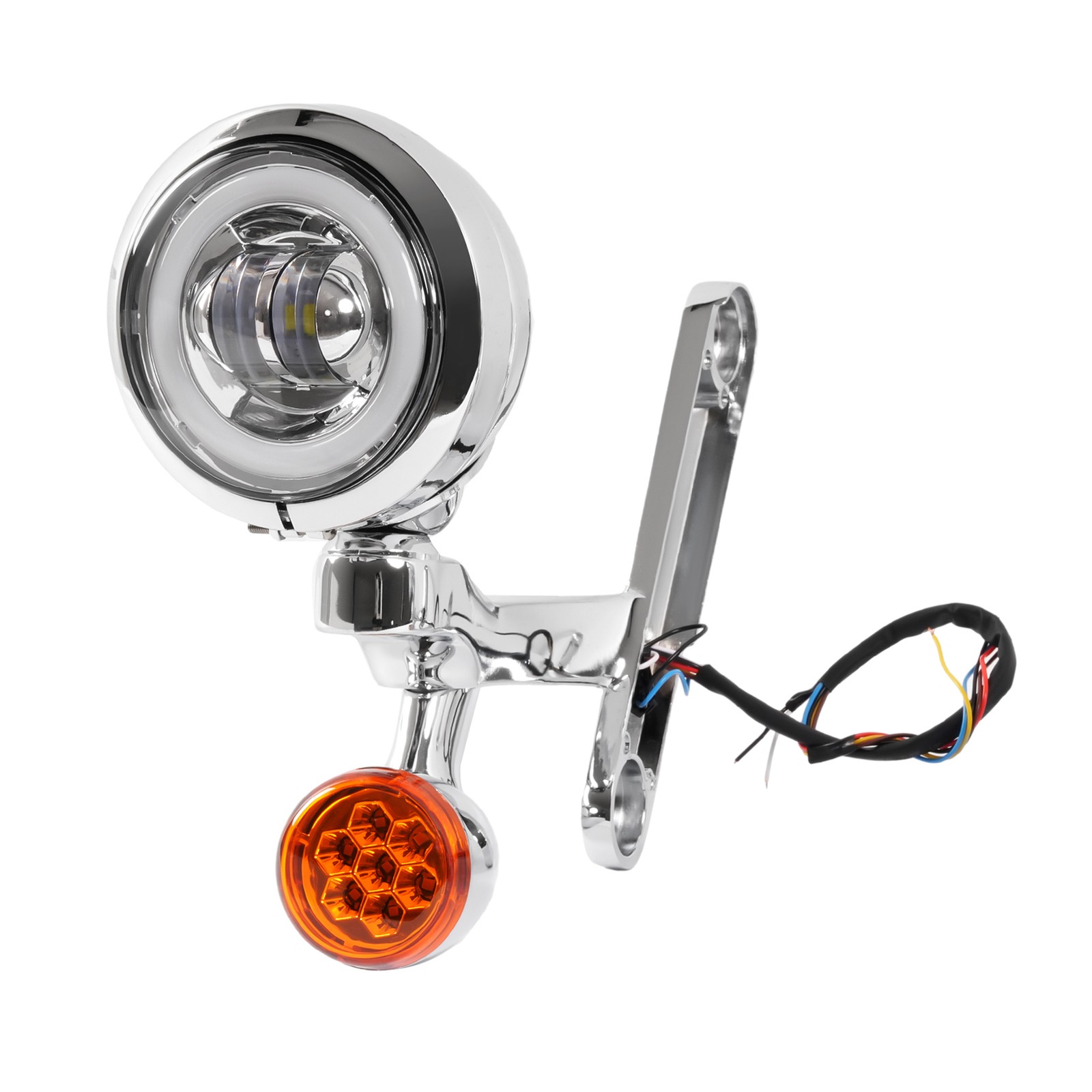 LED Fog Light Turn Signal Spot Bracket For Harley Electra Street Glide FLHX FLHR