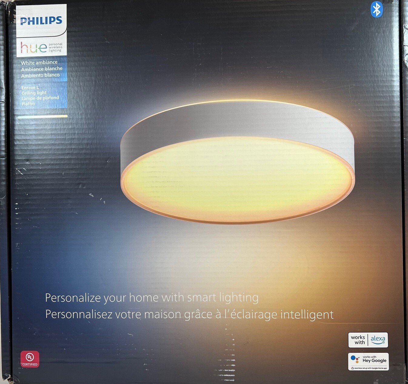 Philips Hue Enrave Large White Ambiance Smart LED Ceiling Lamp -FREE S/H