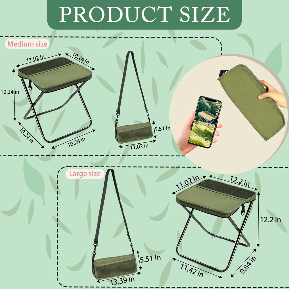 Portable Foldable Backpack Stool,Tiny Foldable Stool which can Turned Into a ...
