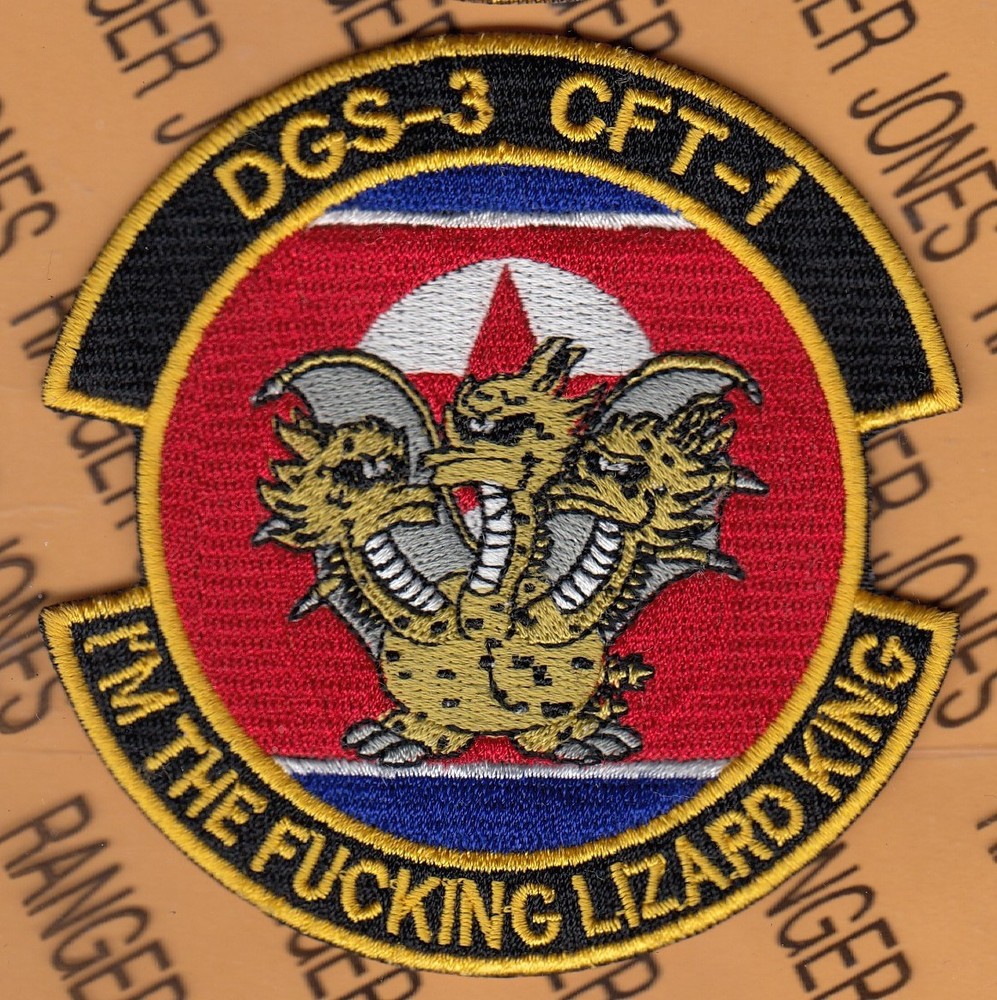 USAF Air Force DGS-3 Distributed Ground Systems CFT-1 Lizard ~3.75" patch c/e