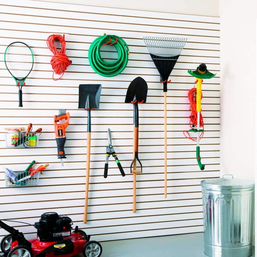 12-Pack Steel Garage Storage Utility Double Hook Wall Organizer for Garden Tools