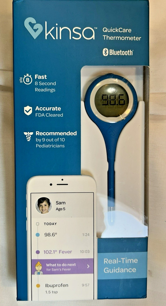 Kinsa Quick Care Thermometer Digital Bluetooth Fast KSA-110
