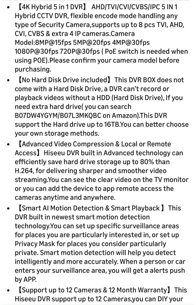 Hiseeu 16 Channel Digital Network Video Recorder 5mp