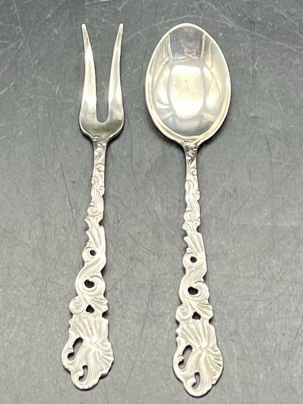 Collectible, Made in Sweden Silverplate Spoon & Fork Set. Photos.