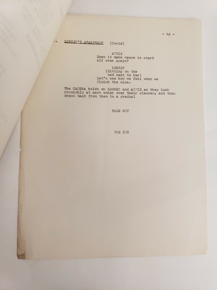 FOREPLAY / Jack Richardson 1975 Screenplay, man buys a doll, segment "Vortex"