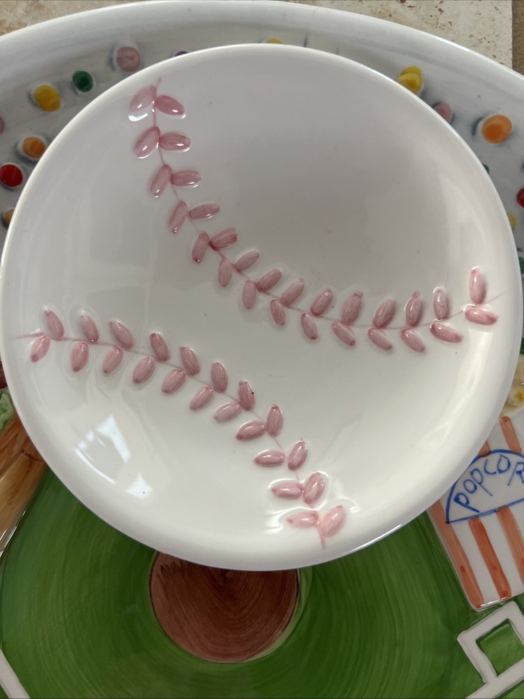 Baseball Stadium 3D Ceramic Chip and Dip Platter