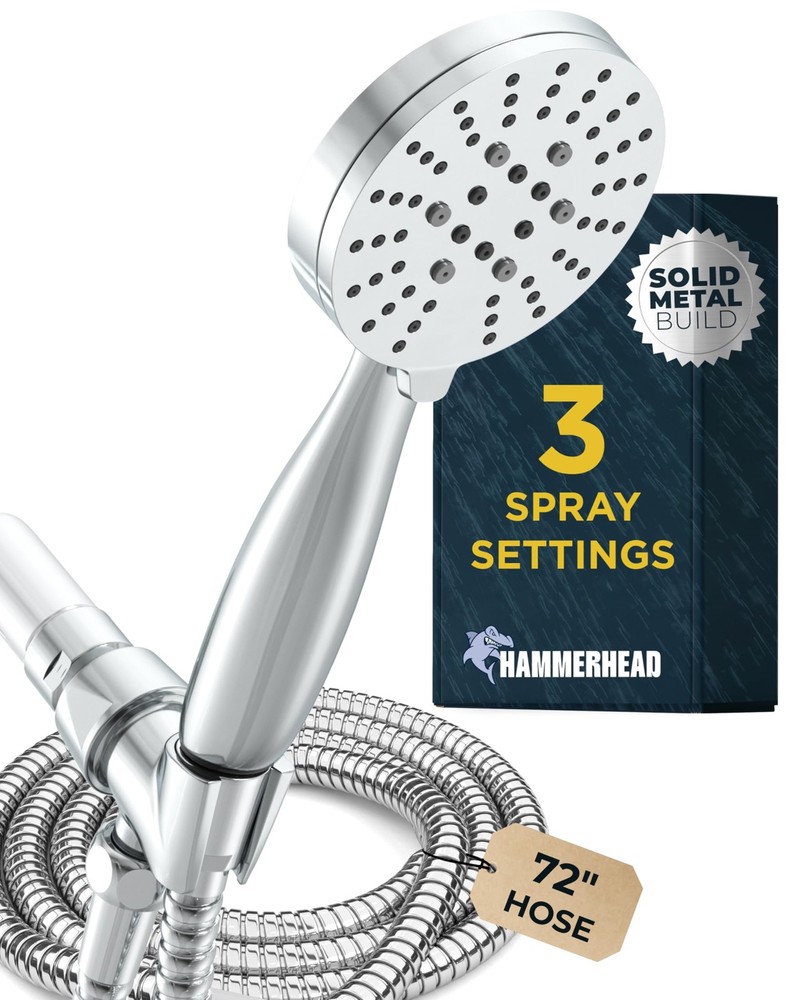 HammerHead Showers® Solid Metal 2.5 GPM without PAUSE, Polished Chrome