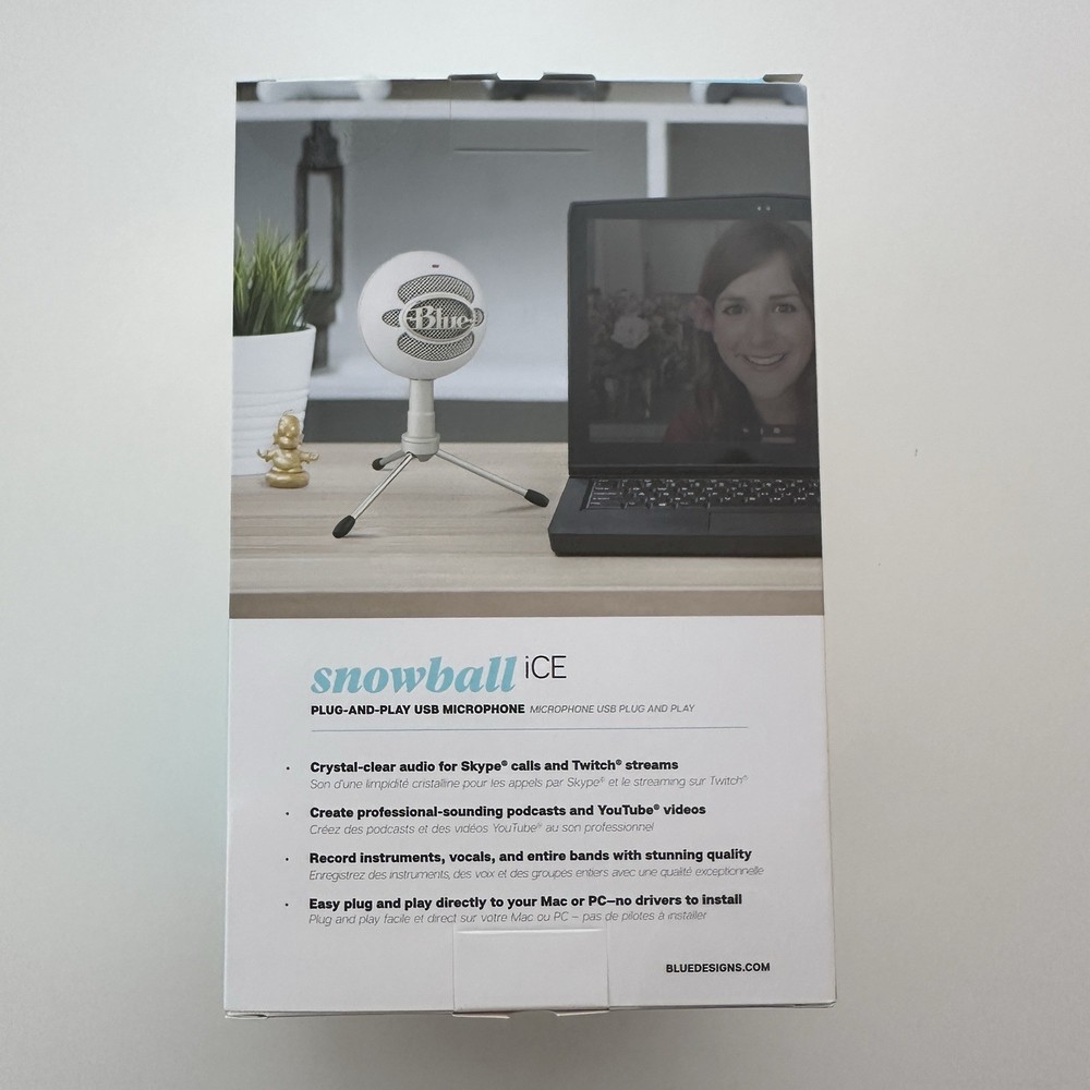 Logitech for Creators Blue Snowball iCE USB Microphone - White