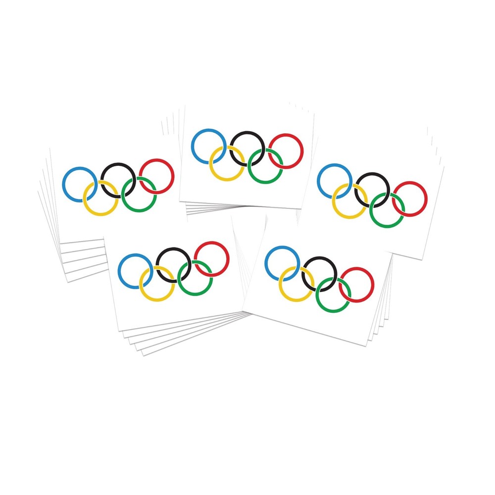 Olympic Rings Temporary Tattoos 48-pack