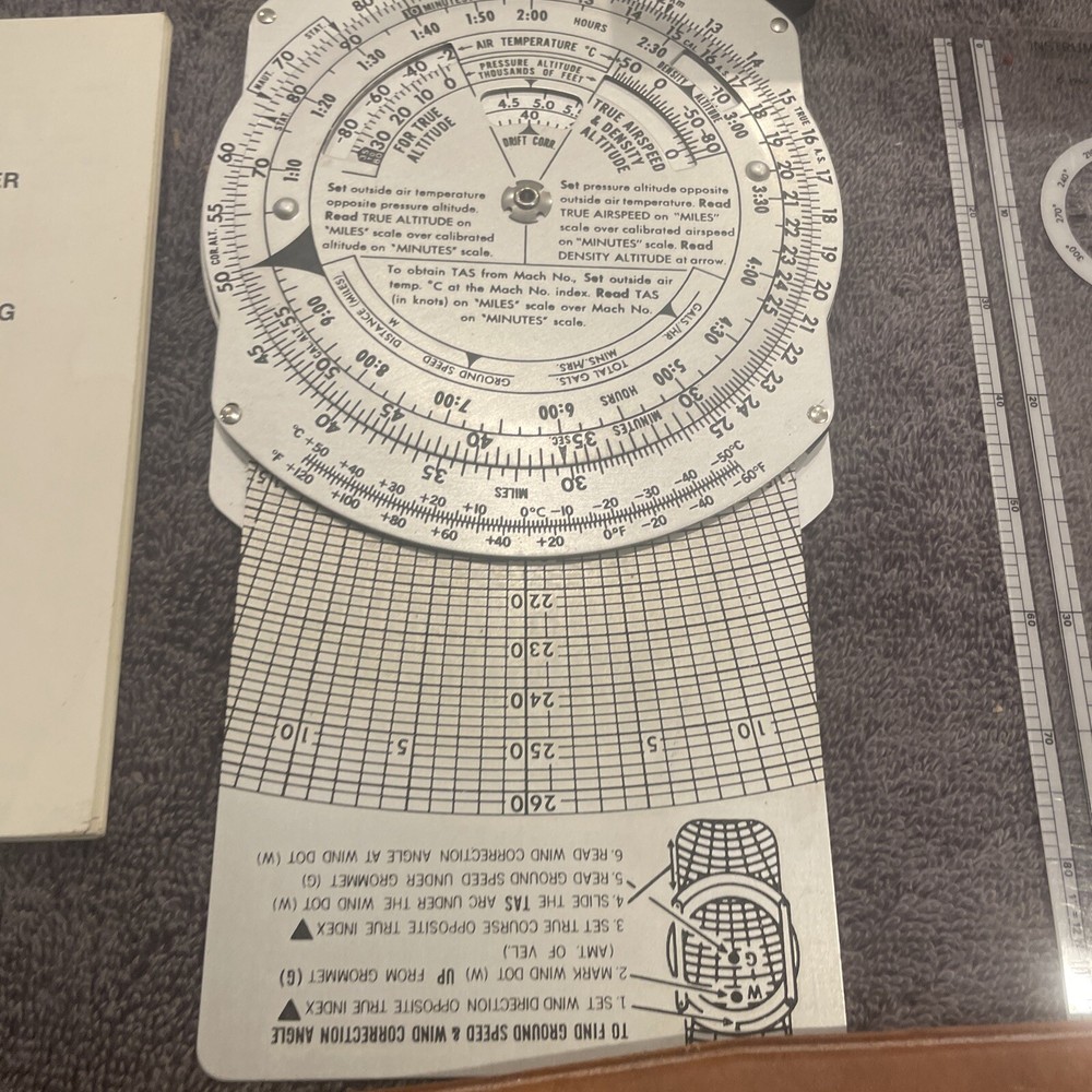 Vintage TELEX E-6B Computer FDF-47 / 50 / 51 Dead Reckoning & Instrument Plotter