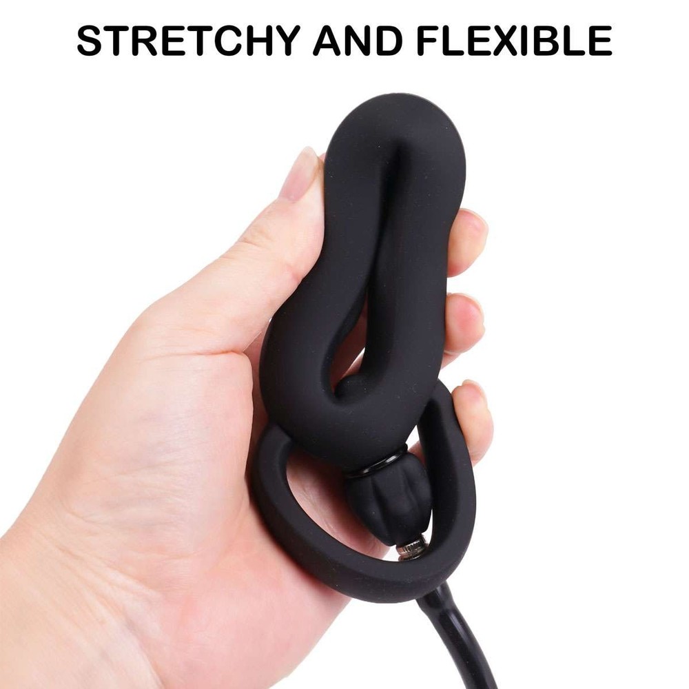 Inflatable Penis Ring Pump Male Enhancer Ejaculation Delay Cock Ring Erection