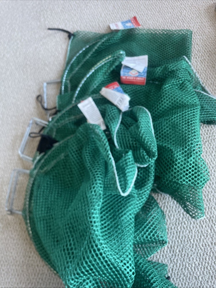 Trident Mesh Bag with Galvanized Wire Handle and D-Ring Green - XLarge Set 5 P8