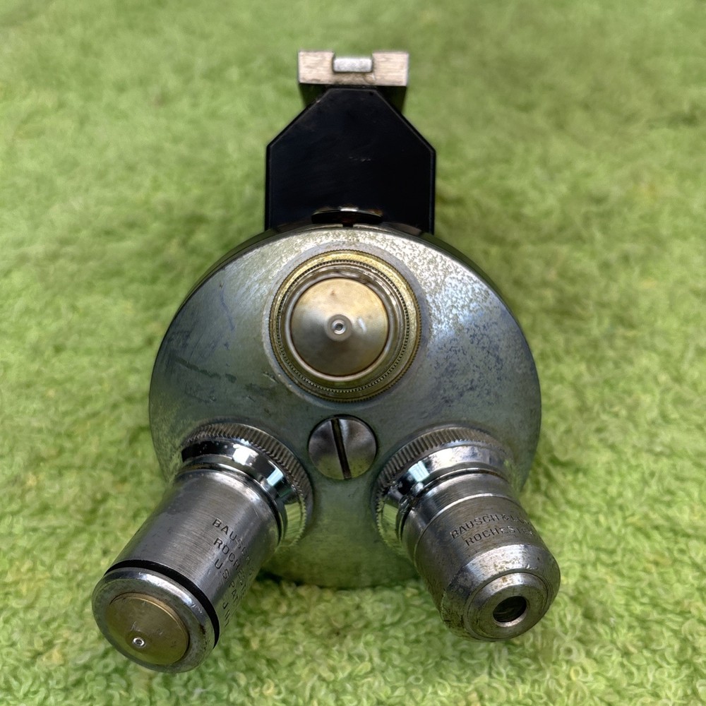 BAUSCH LOMB ANTIQUE NOSEPIECE + OBJECTIVES MICROSCOPE PART AS PICTURED