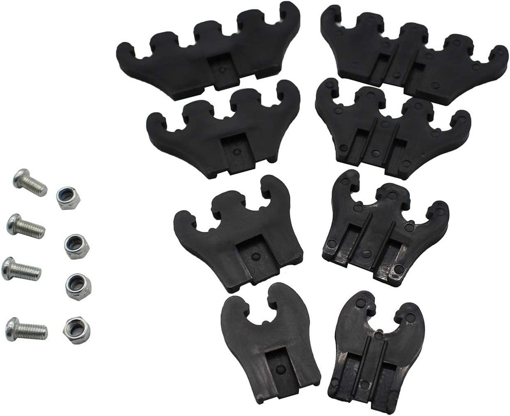 Chrome Linear Spark Plug Wire Separators Divider Loom with Black Valve Cover