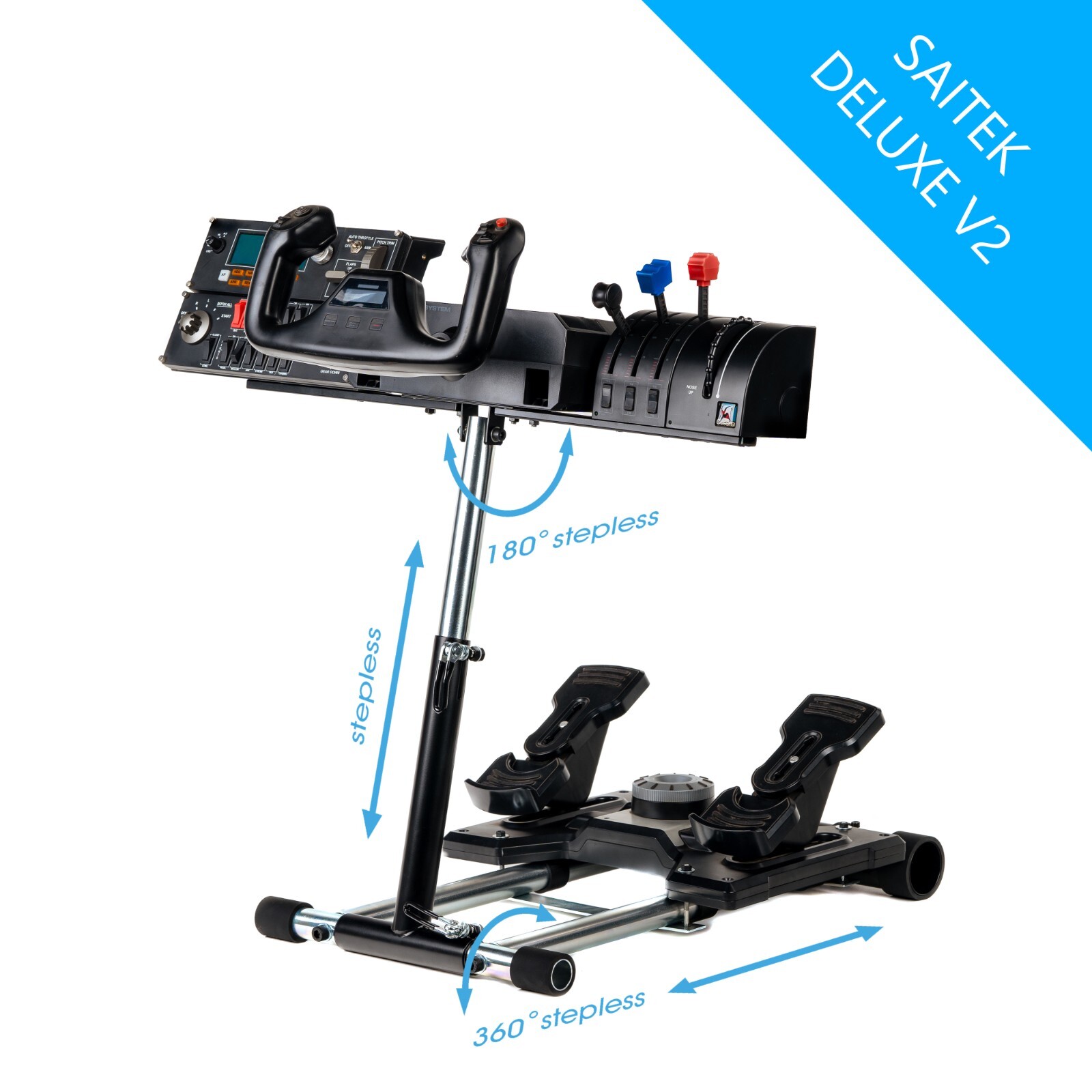 X RETURNED Saitek Wheel Stand Pro S Compatible w Saitek Logitech Pro Flight