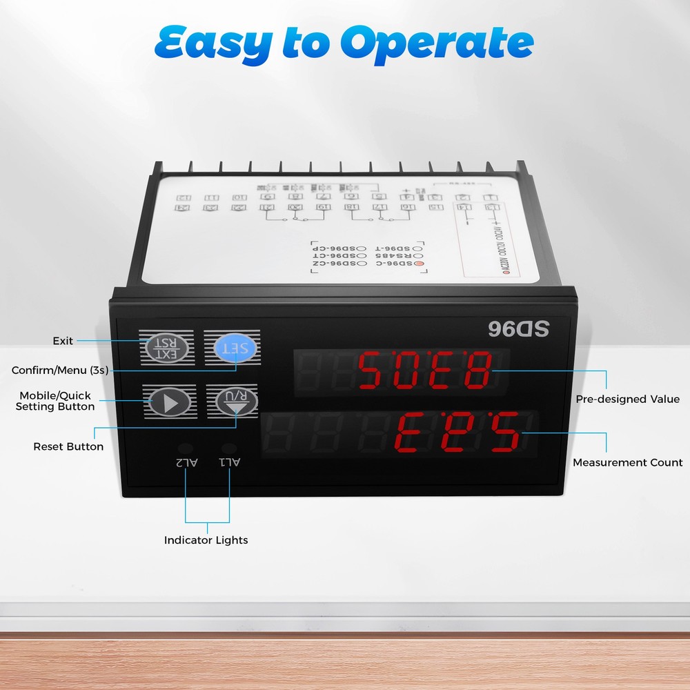 Digital Length Meter Counter with Control Function 0-999999,Digital Display