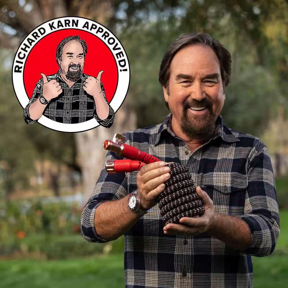 Copper Head 3/4 in X 75 Ft. W/New Pocket Pivot Expandable Garden Hose, Swivels 3