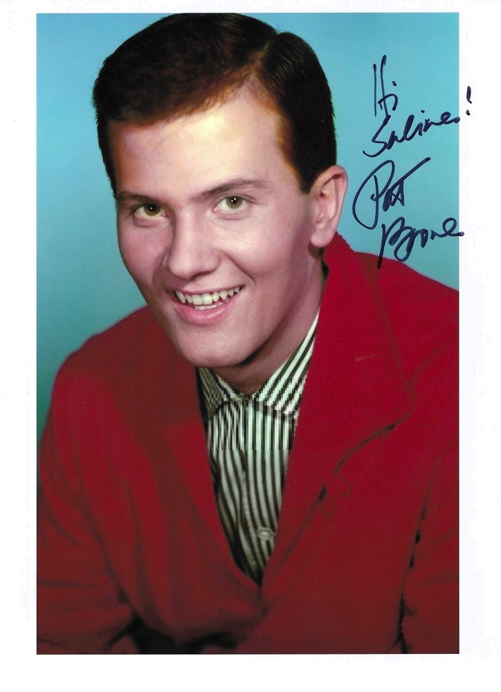 Pat Boone signed 8x10 GREAT IMAGE coa
