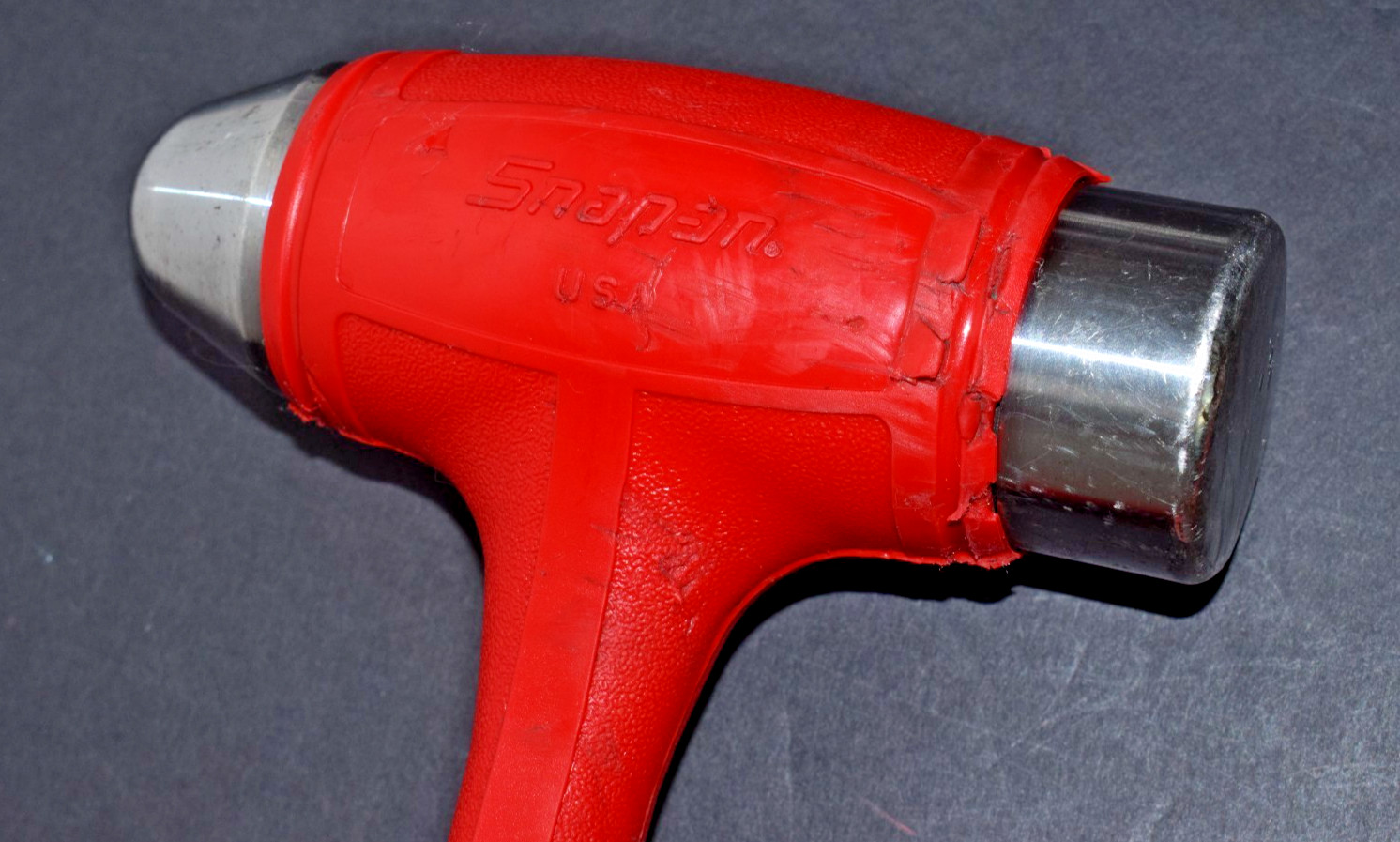 Snap-On RED 3pc Ball Peen Soft Grip 24 32 40oz Steel Face Dead Blow Hammer Set