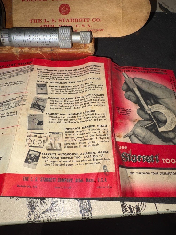 Starrett micrometer