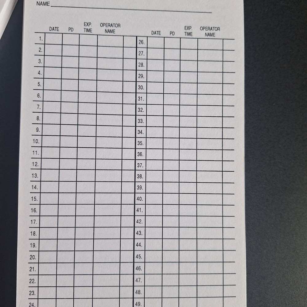 50 Tanning Client Cards Two Sided 8" x 5"