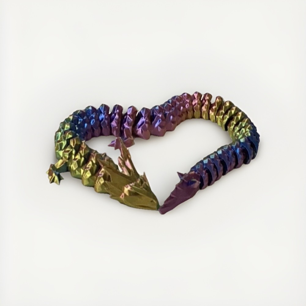 3d printed Articulated Rainbow Dragon