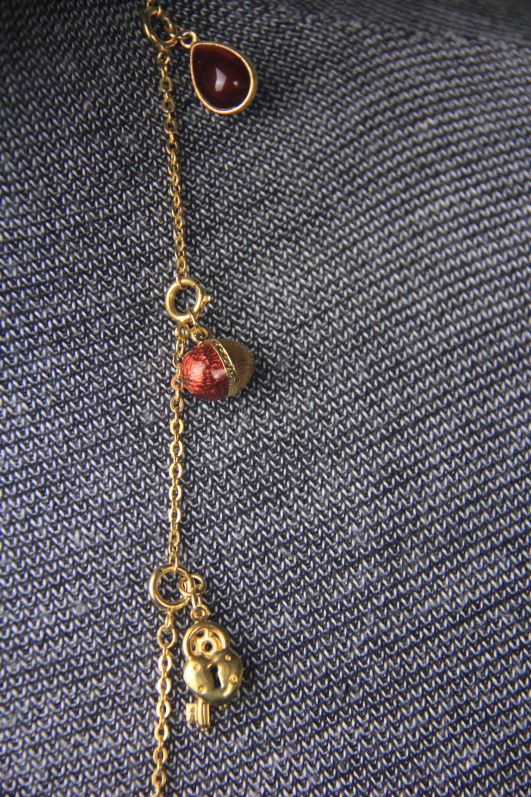 Joan Rivers Faberge Egg Charm Necklace