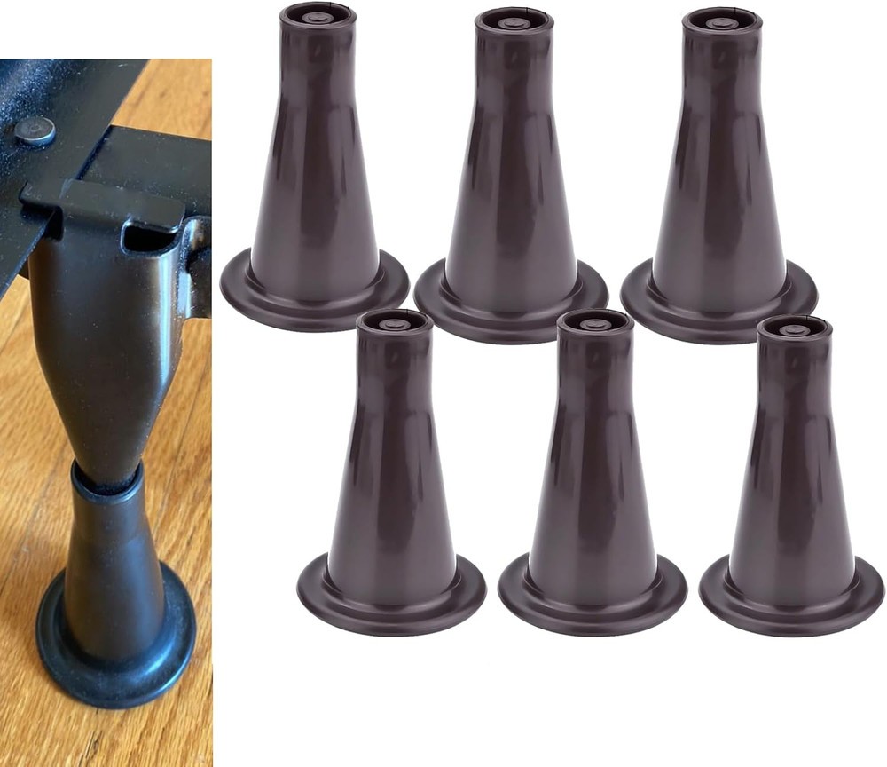 6PCS Reinforced Bed Frame Feet That Replace Wheels. Prevent Sliding. Sturdy Repl