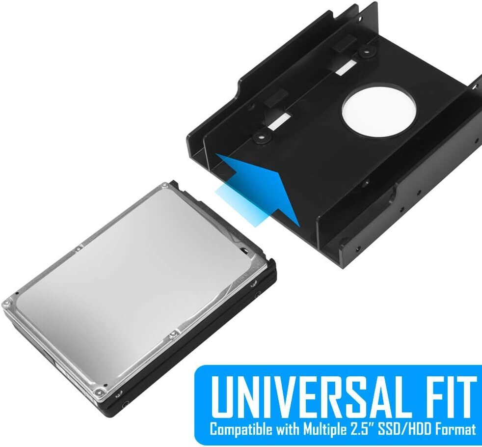 Kingwin SSD Hard Drive Mounting Kit Internal, Convert Any 2 x 2.5” Solid State