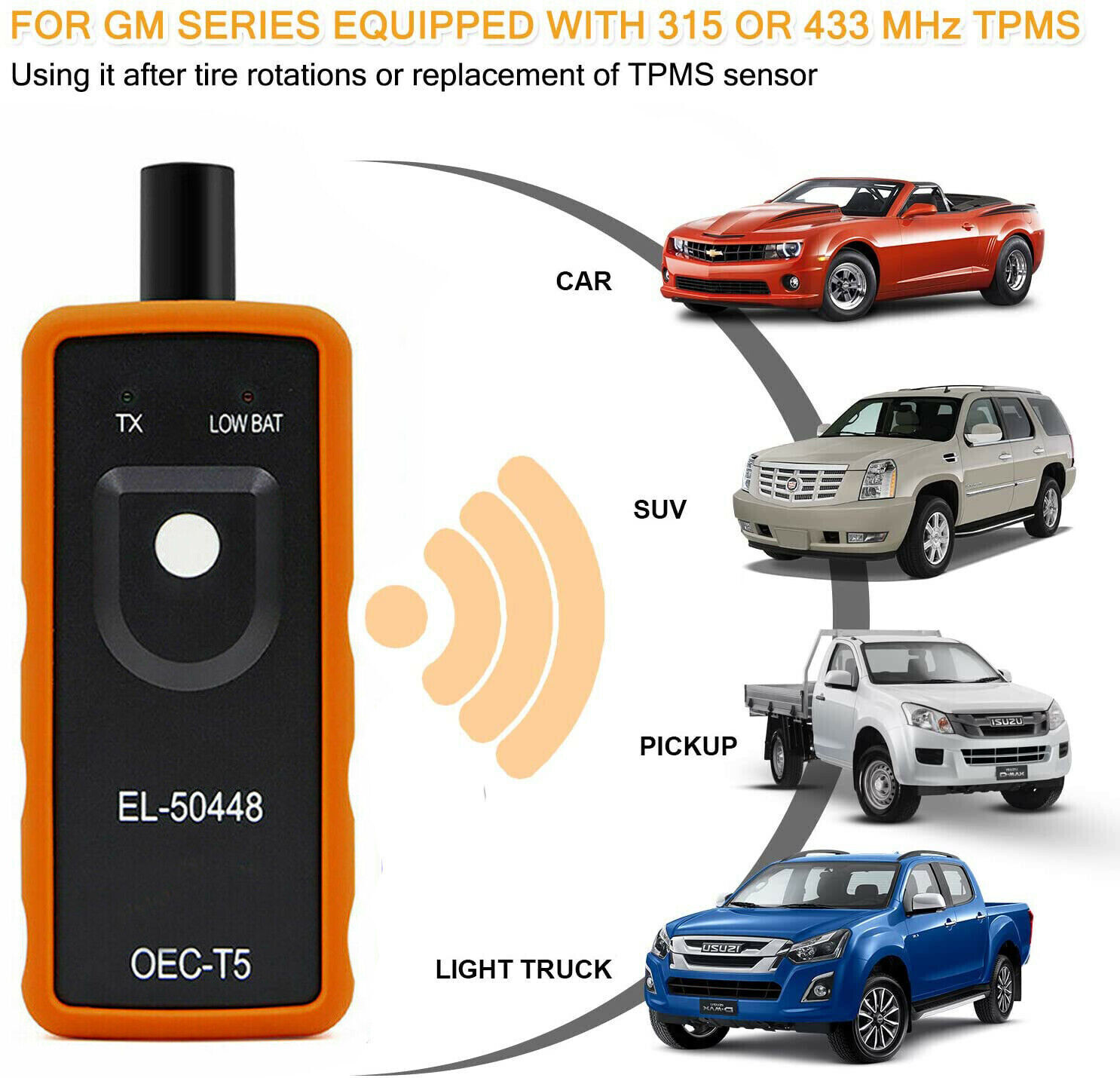 EL-50448 TPMS Reset Tool Relearn Auto Tool Tire Pressure Sensor For GM